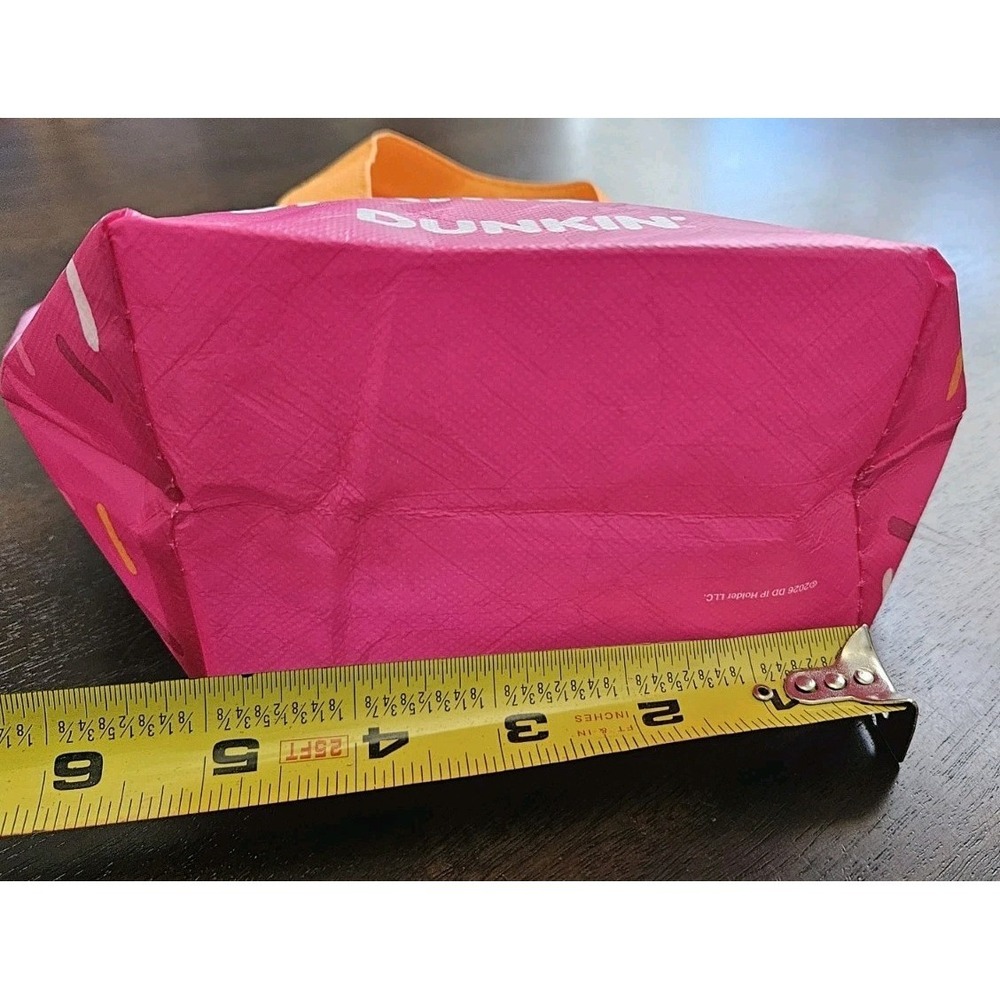 Dunkin Mini Tote Bag Pink 2026 Limited Edition Rare Dunkin Donuts Coffee - Picture 3 of 5